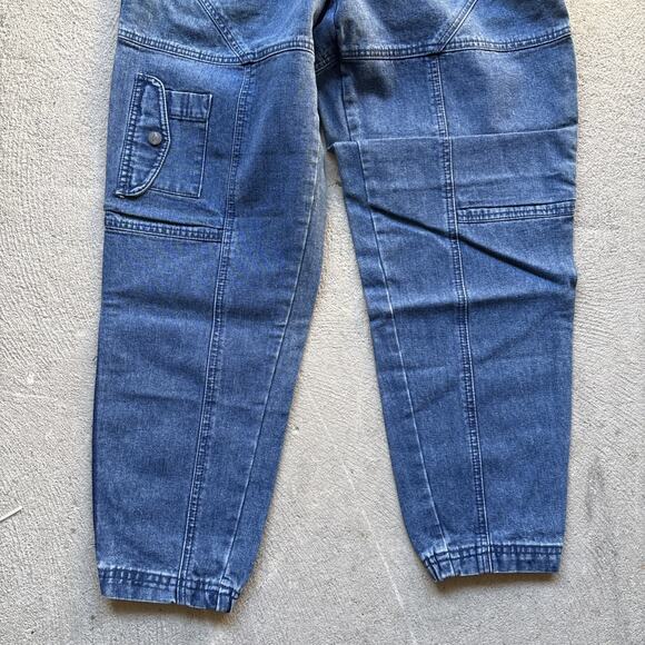 Deadstock 90s Dockers Jeans Mens 28x28 Pleated Denim Levis Cargo Tapered Vintage - Picture 3 of 12